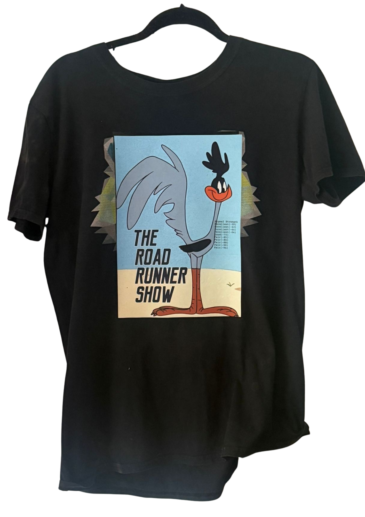 Road Runner Black Tee with poster-style front graphic