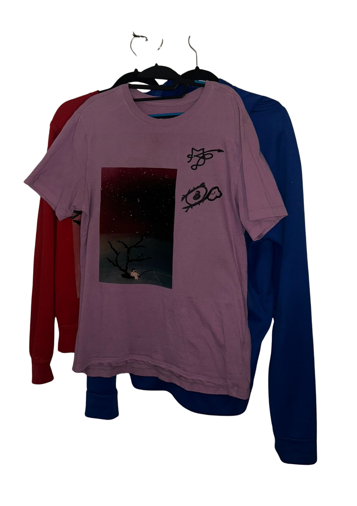 Dusk Pink Layer Tee with soft washed finish