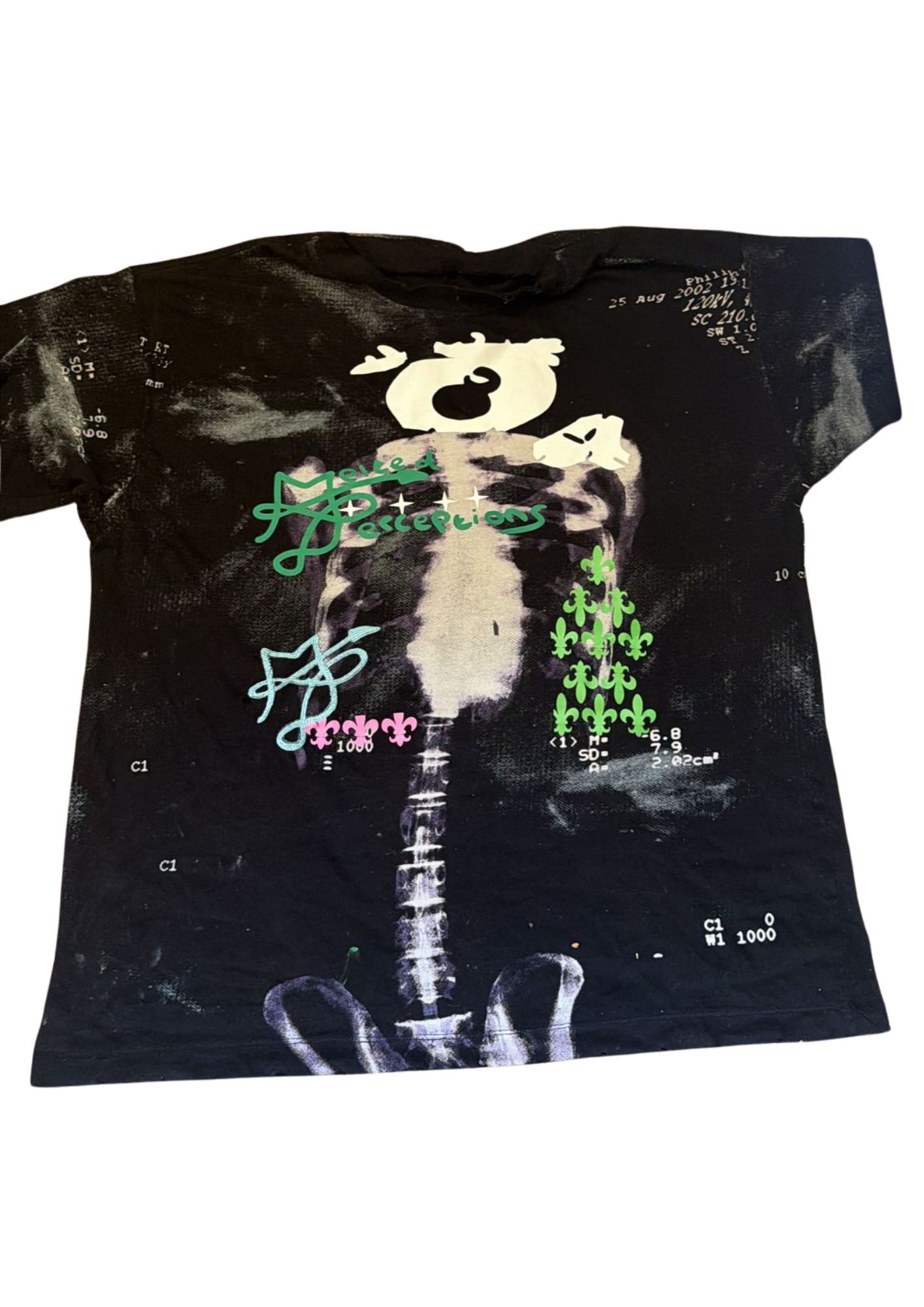 Back of the Melted Perceptions black concept tee